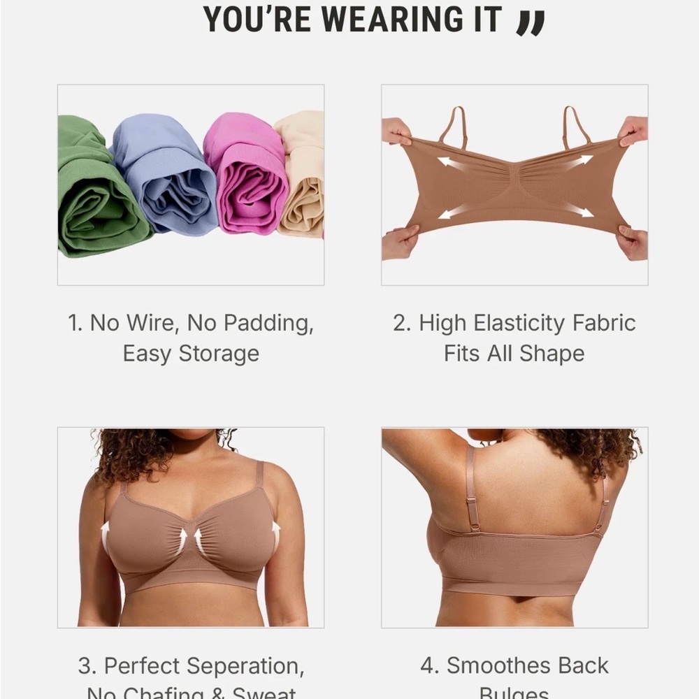 Everyday Nude Wireless Comfort Bra with Adjustable Straps - Picture 2 of 2